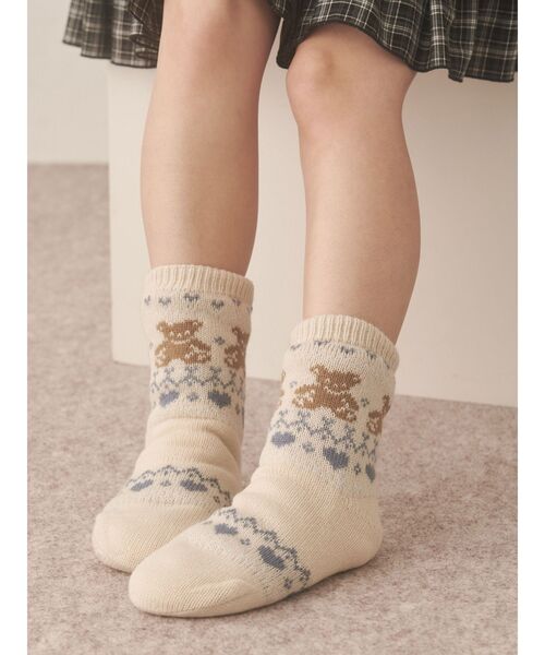 merry jenny（メリージェニー） 靴下 もこもこbear knit socks