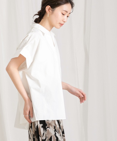 「Gready Brilliant」 「AuieF」半袖シャツ 38 オフホワイト レディース_画像2