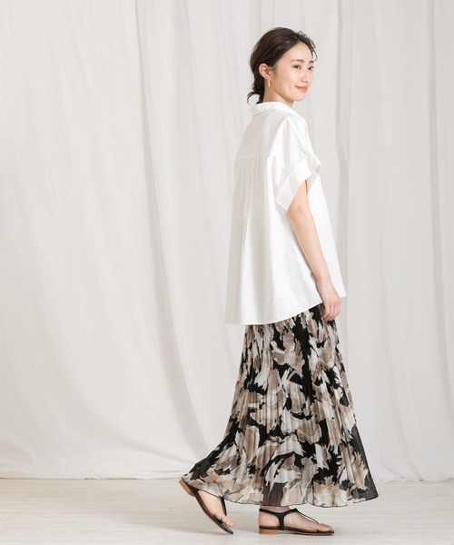 「Gready Brilliant」 「AuieF」半袖シャツ 38 オフホワイト レディース_画像5