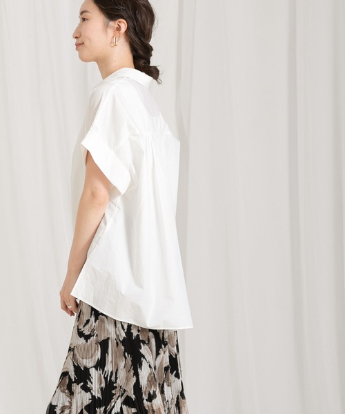 「Gready Brilliant」 「AuieF」半袖シャツ 38 オフホワイト レディース_画像6