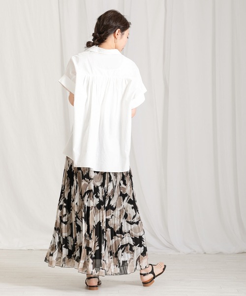 「Gready Brilliant」 「AuieF」半袖シャツ 38 オフホワイト レディース_画像8
