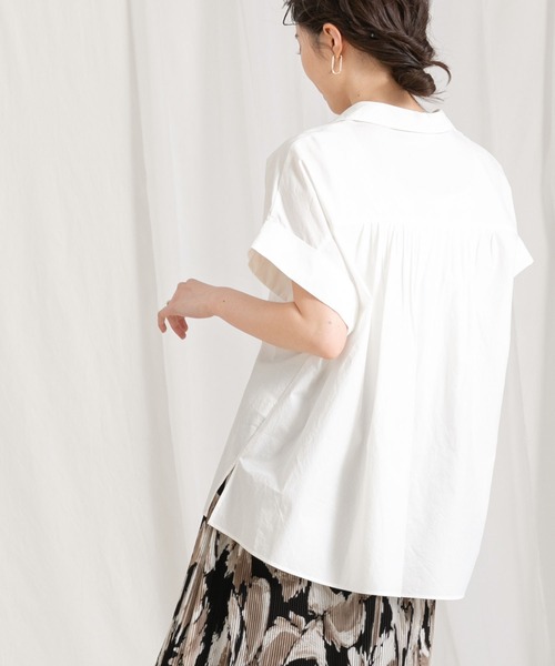 「Gready Brilliant」 「AuieF」半袖シャツ 38 オフホワイト レディース_画像9