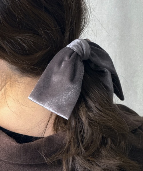 Heartdance（ハートダンス） ヘアクリップ 片結びリボンベロアフック