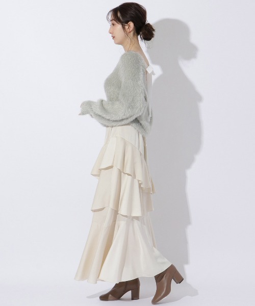 「WILLSELECTION」 長袖ニット MEDIUM ライトグレー レディース_画像4
