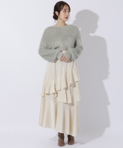「WILLSELECTION」 長袖ニット MEDIUM ライトグレー レディース_画像6