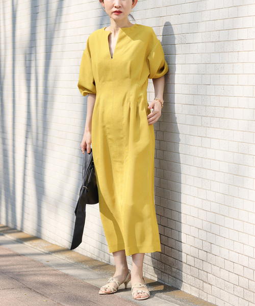 VERMEIL par iena（ヴェルメイユパーイエナ） 7分袖ワンピース 38