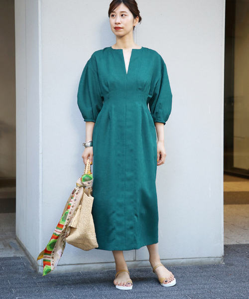 VERMEIL par iena（ヴェルメイユパーイエナ） 7分袖ワンピース 38