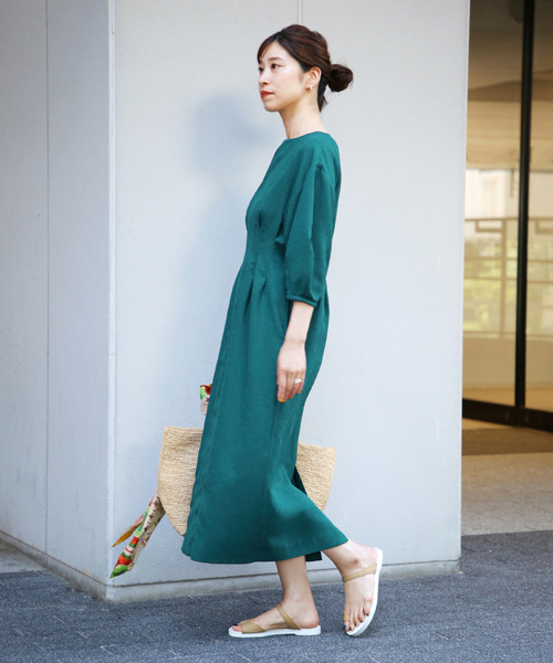 VERMEIL par iena（ヴェルメイユパーイエナ） 7分袖ワンピース 38
