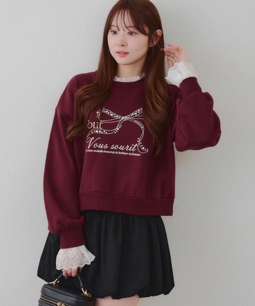 ANOTHER BRANCH OLIVE des OLIVE トレーナー スウェット レース付