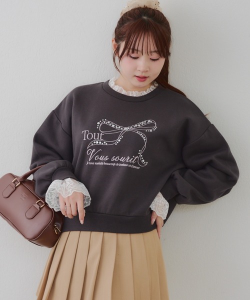 ANOTHER BRANCH OLIVE des OLIVE トレーナー スウェット レース付