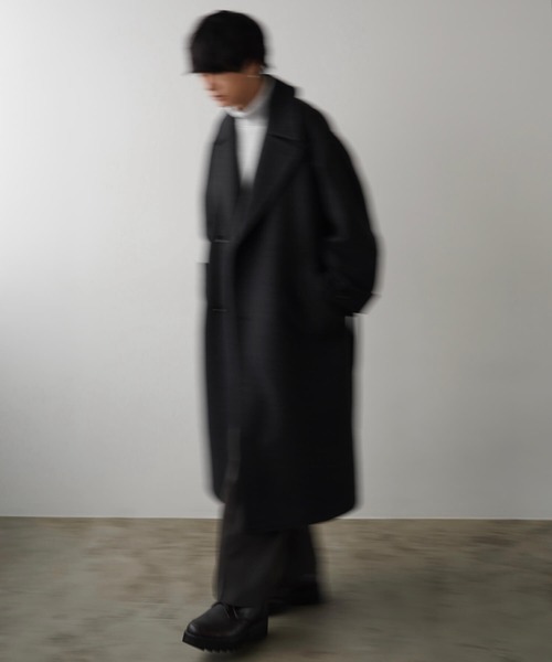 「WYM LIDNM」 チェスターコート S ダークグレー メンズ_画像9