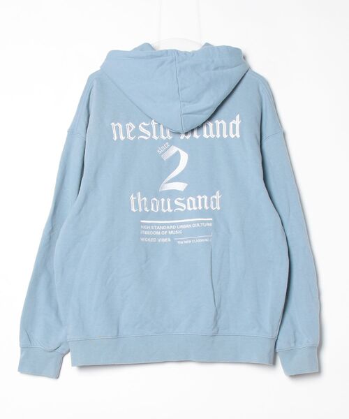 「NESTA」 プルオーバーパーカー M ブルー メンズ_画像2