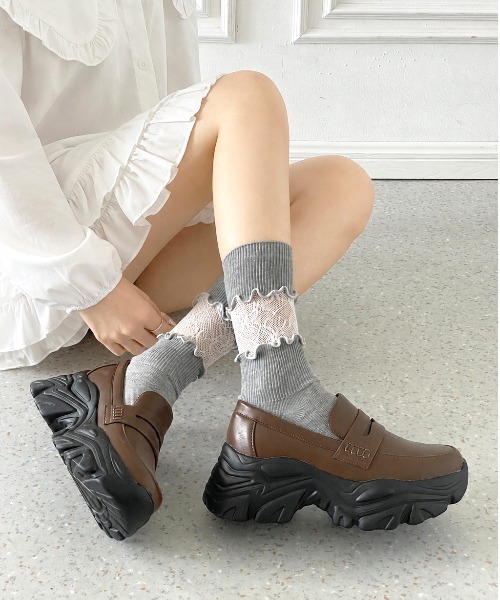 Shoes in Closet（シュークロ） ローファー 通学 軽量 厚底 ボリューム