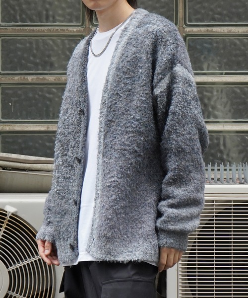 「Confirm」 ニットカーディガン L ブルー メンズ_画像2