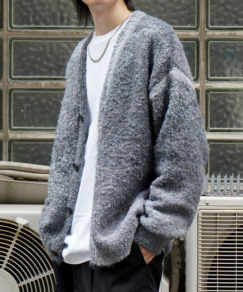 「Confirm」 ニットカーディガン L ブルー メンズ_画像3