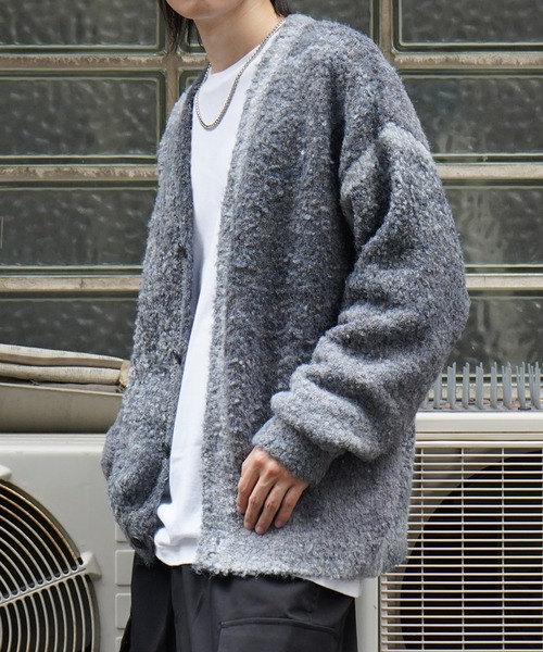 「Confirm」 ニットカーディガン L ブルー メンズ_画像4