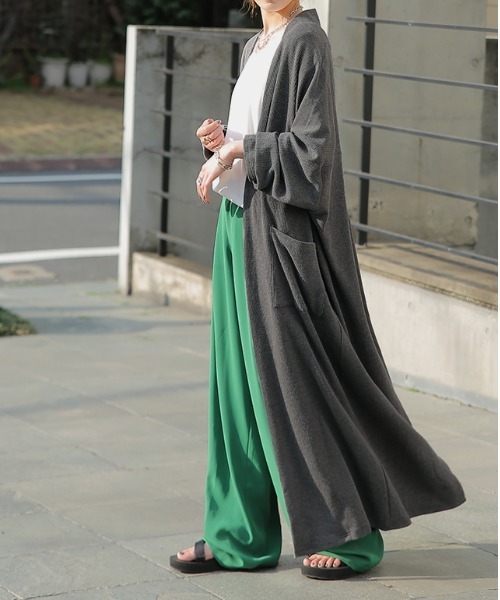 「HUG.U」 カーディガン FREE チャコール レディース_画像4