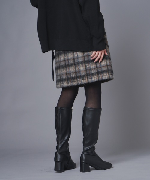 terrace スカート シャギーチェックミニスカート : ZOZOTOWN Yahoo!店