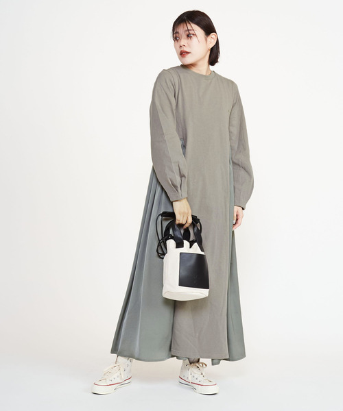 「CONVERSE TOKYO」 ドッキングワンピース - ブラック レディース_画像5