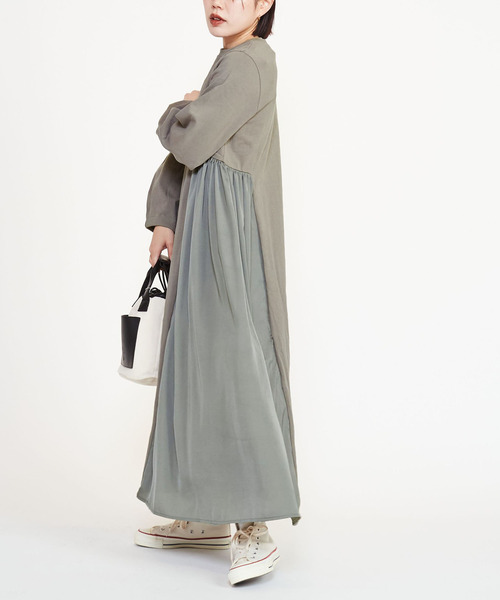 「CONVERSE TOKYO」 ドッキングワンピース - ブラック レディース_画像7