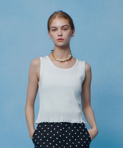 LOULOU WILLOUGHBY（ルルウィルビー） タンクトップ ノースリーブ