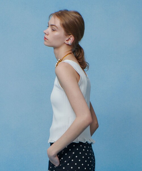 LOULOU WILLOUGHBY（ルルウィルビー） タンクトップ ノースリーブ