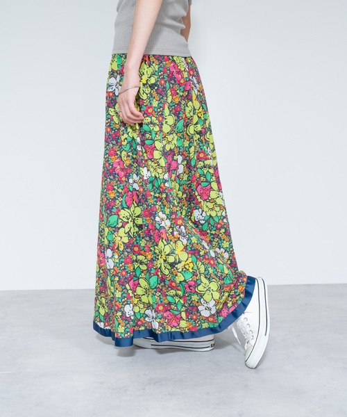 「TEVALT」 「dollupoops」フレアスカート 38 ネイビー レディース_画像6