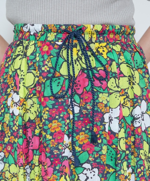 「TEVALT」 「dollupoops」フレアスカート 38 ネイビー レディース_画像7