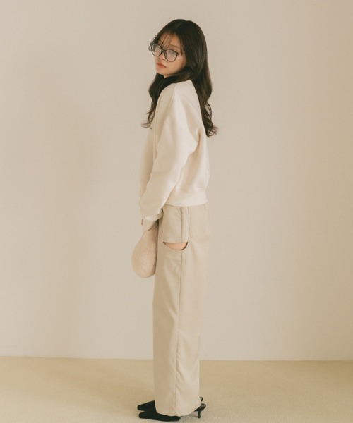 「VANNIE U」 スウェットカットソー FREE アイボリー レディース_画像3