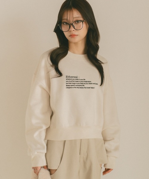 「VANNIE U」 スウェットカットソー FREE アイボリー レディース_画像4