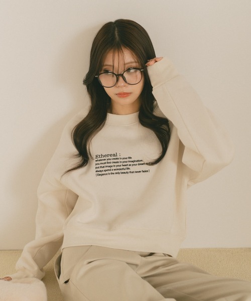 「VANNIE U」 スウェットカットソー FREE アイボリー レディース_画像9