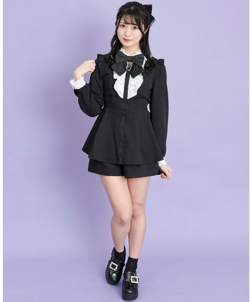 「Secret Honey」 セットアップ MEDIUM ダークブラック レディース_画像9