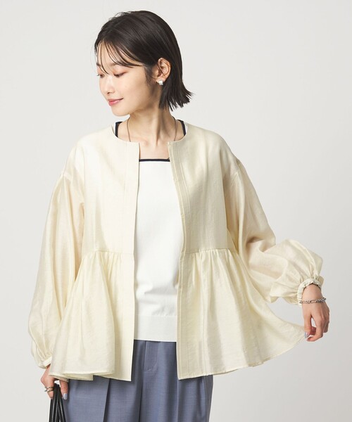 mpiko 　GREEN LABEL RELAXING ノーカラーブルゾン green label relaxing（グリーンレーベルリラクシング）の「ノーカラー