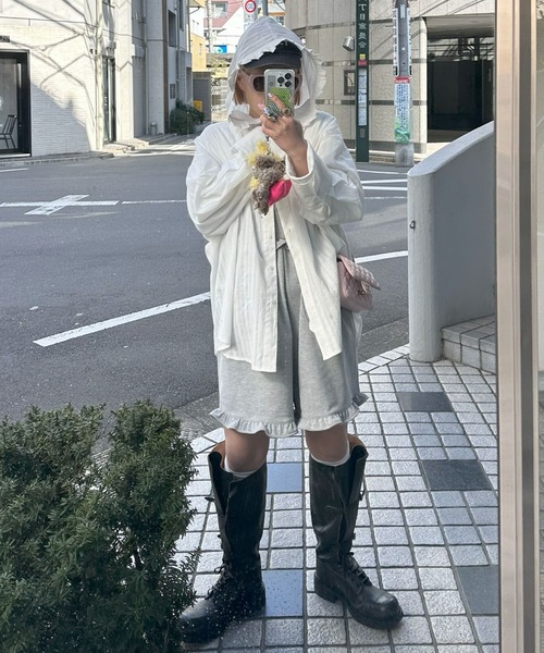 Alley Tokyo ブラウス シャツ フリフリフードシャツ レディース