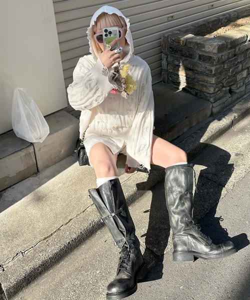 Alley Tokyo ブラウス シャツ フリフリフードシャツ レディース