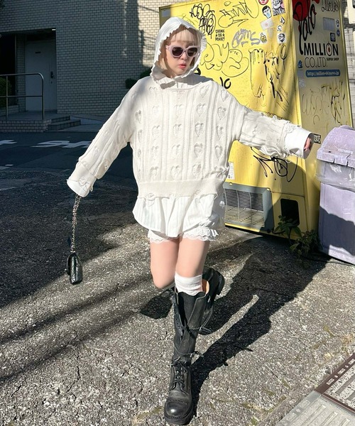 Alley Tokyo ブラウス シャツ フリフリフードシャツ レディース