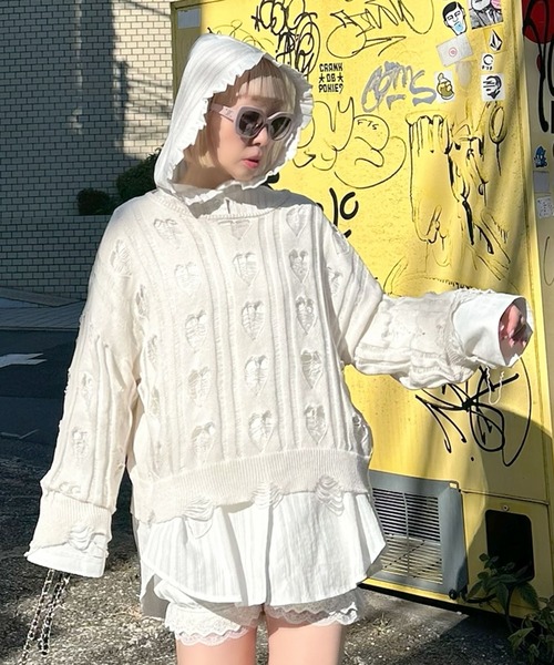 Alley Tokyo ブラウス シャツ フリフリフードシャツ レディース
