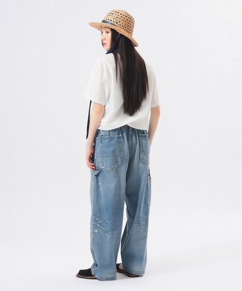 ブラウス シャツ ドビー フリル ショートスリーブ シャツ レディースの画像