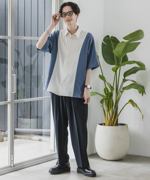 「RAGEBLUE」 半袖シャツ LARGE ベージュ系その他 メンズ_画像7
