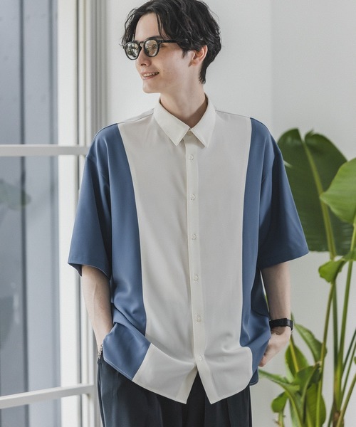 「RAGEBLUE」 半袖シャツ LARGE ベージュ系その他 メンズ_画像8