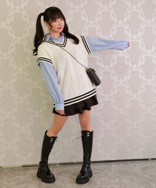 「Diable baiser」 キュロット MEDIUM グレー レディース_画像4