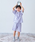 パジャマ 綿100% 総柄 半袖パジャマ キッ...の詳細画像2