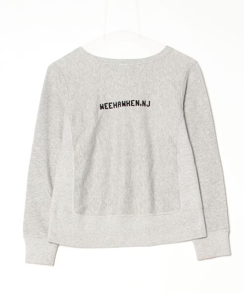 「MARK MCNAIRY」 スウェットカットソー「championコラボ」 M グレー レディース_画像2