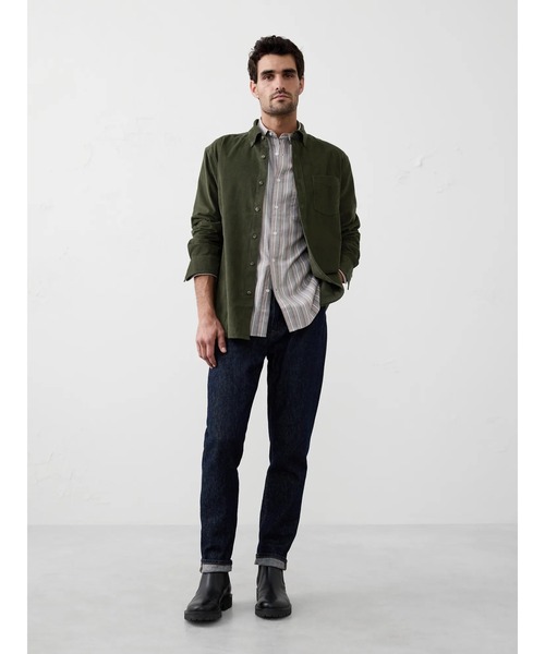 「BANANA REPUBLIC FACTORY STORE」 長袖シャツ L ブラウン メンズ_画像9