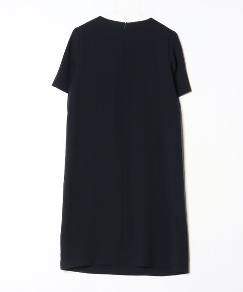 theory luxe ワンピース 濃紺 半袖 フレア 40 theory luxe（セオリーリュクス） 半袖ワンピース 40 ネイビー
