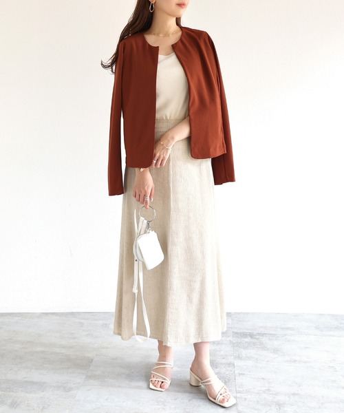 「andme」 「alma design」ノーカラージャケット L ブラック レディース_画像6