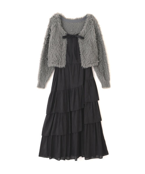 「JILL by JILL STUART」 コンビワンピース FREE グレー レディースの画像