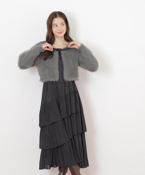 「JILL by JILL STUART」 コンビワンピース FREE グレー レディースの画像