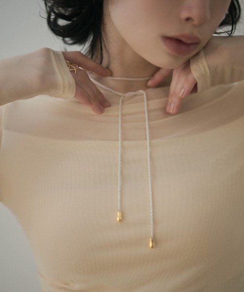 チョーカー glitter cord lariat choker /グリッターコードロープ