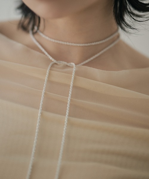 チョーカー glitter cord lariat choker /グリッターコードロープ